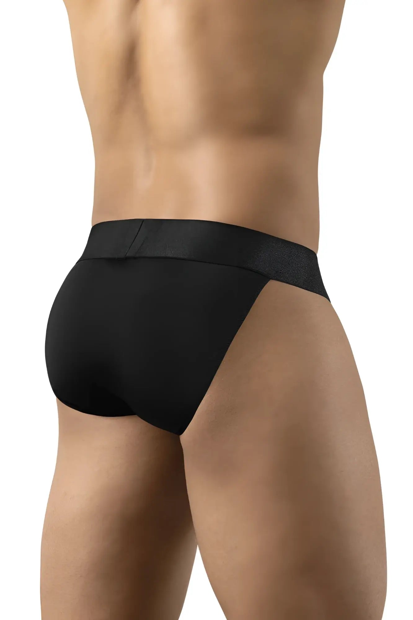 Black ergoWear ew1747 max bold bikini briefs with smooth form-fitting design and wide elastic waistband