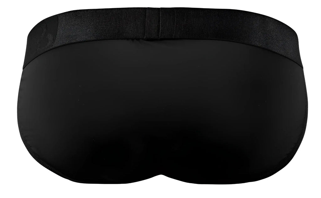 Black ergoWear ew1747 max bold bikini briefs with smooth seamless fabric and textured elastic waistband
