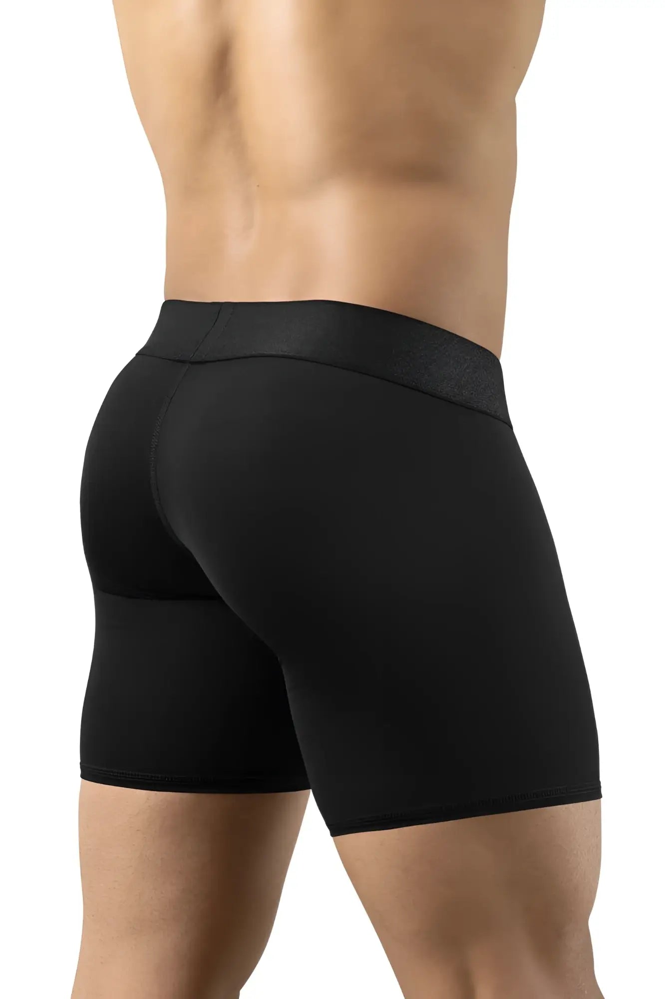 ErgoWear ew1749 max bold black boxer briefs with smooth form-fitting fabric and textured waistband