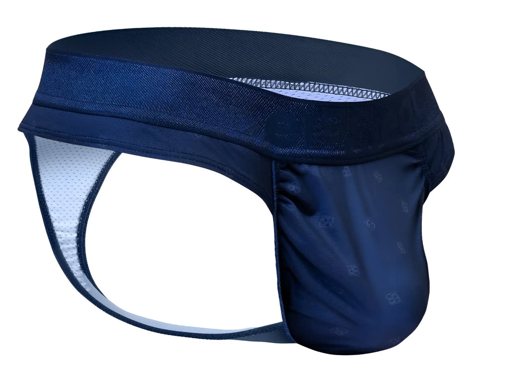 Navy blue ergowear ew1750 feel se thong with mesh lining and subtle patterned fabric for athletic wear