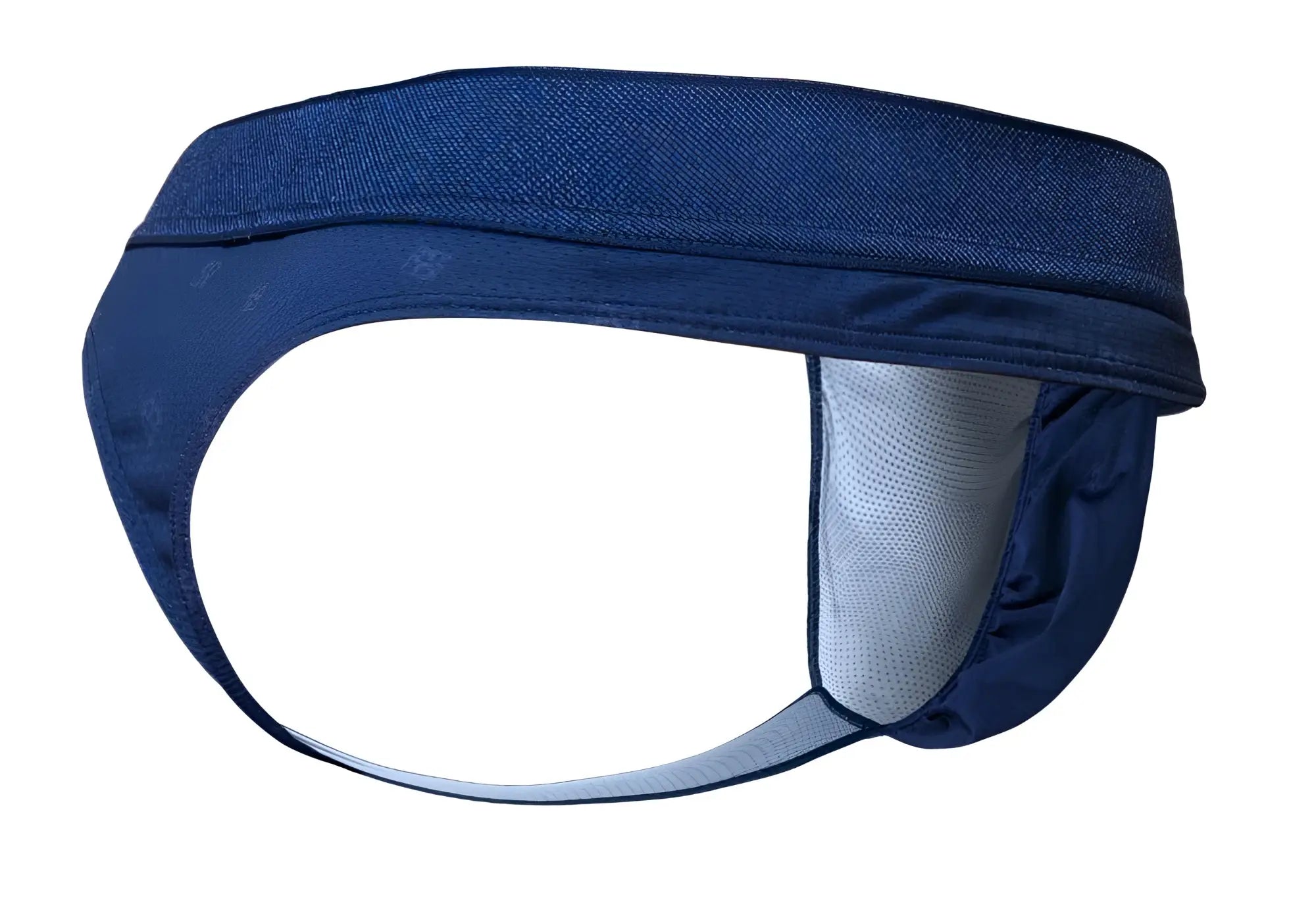 Navy blue ergowear ew1750 feel se thong with mesh lining and elastic waistband shown from the back side