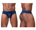 Navy blue ergowear ew1750 feel se men’s briefs with subtle textured pattern and elastic waistband visible from front