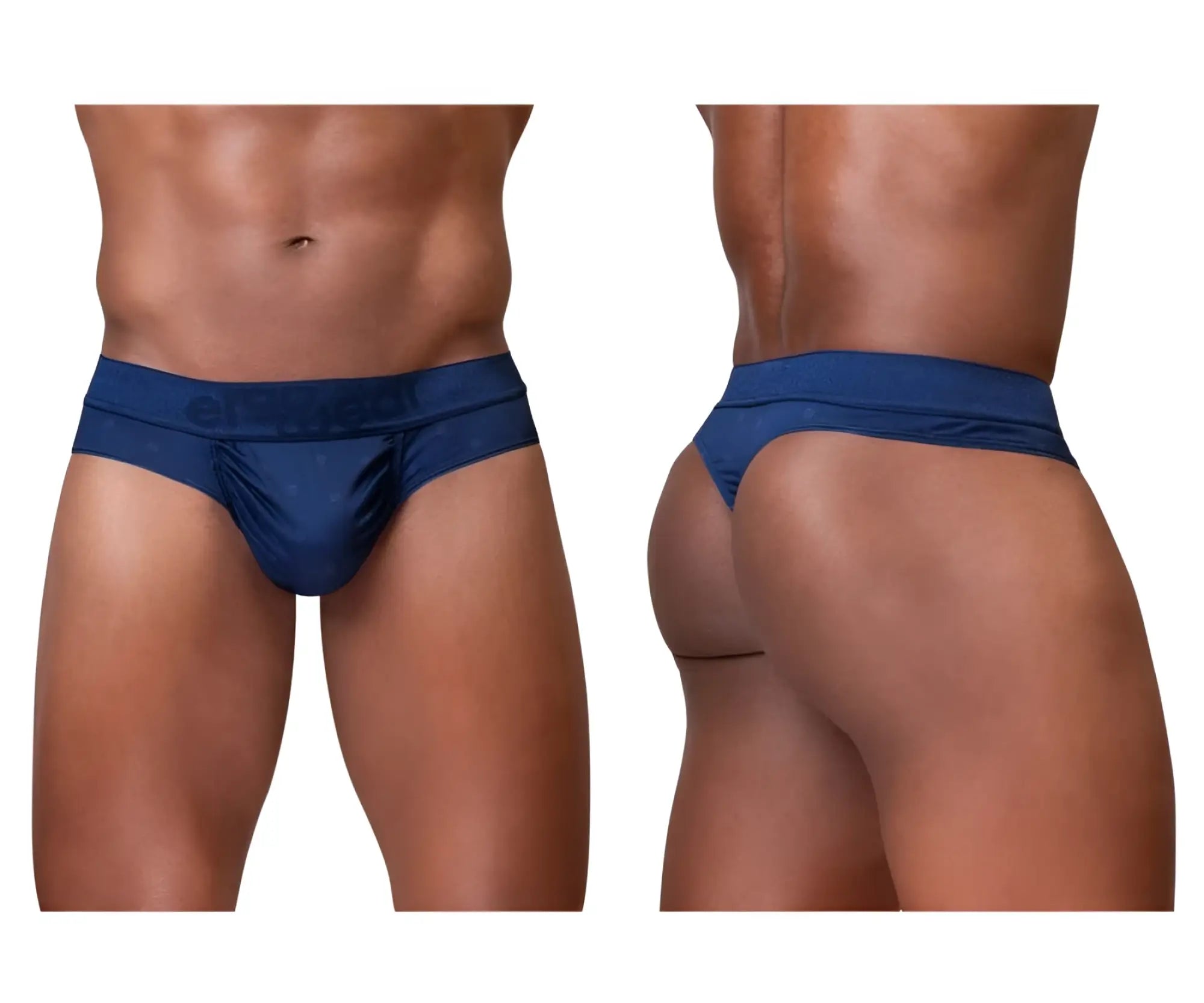 Navy blue ergowear ew1750 feel se men’s briefs with subtle textured pattern and elastic waistband visible from front