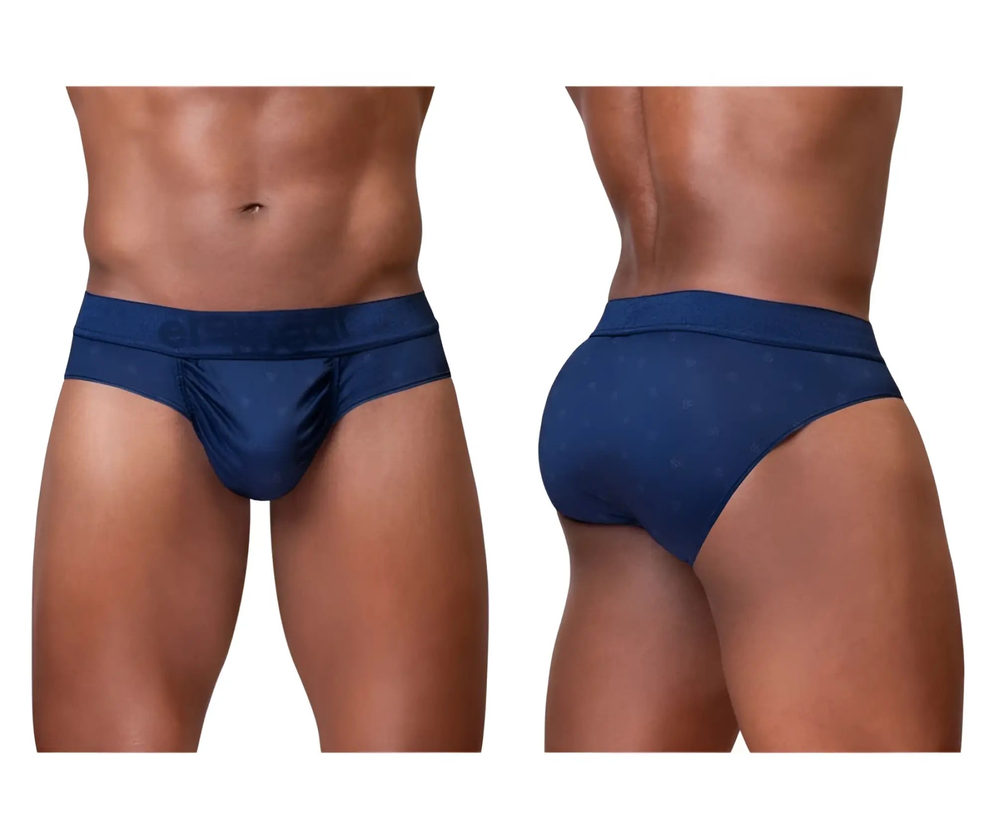Navy blue ergowear ew1751 feel se briefs with subtle dot pattern and elastic waistband for comfortable wear