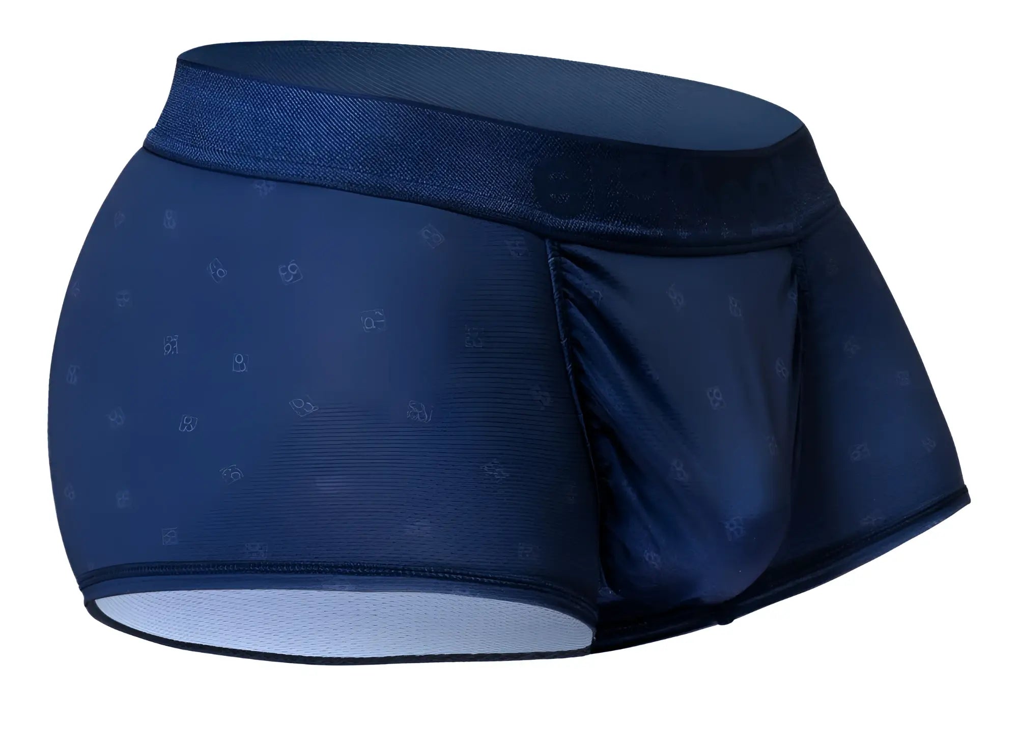 Dark blue ergo wear ew1752 feel se trunks men’s briefs with subtle pattern and elastic waistband