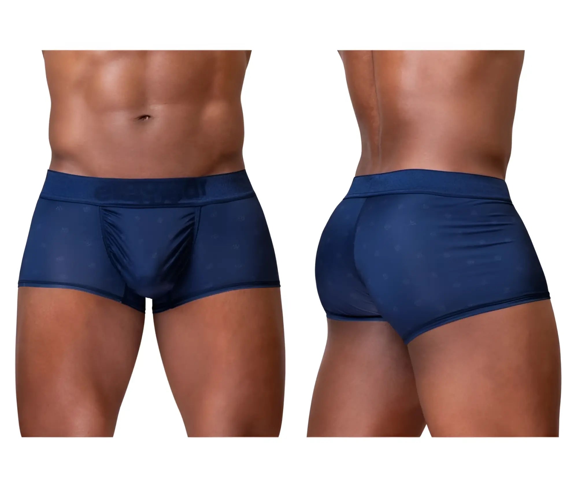 Navy blue patterned men’s briefs ergo wear ew1752 feel se trunks made from soft breathable fabric for daily comfort