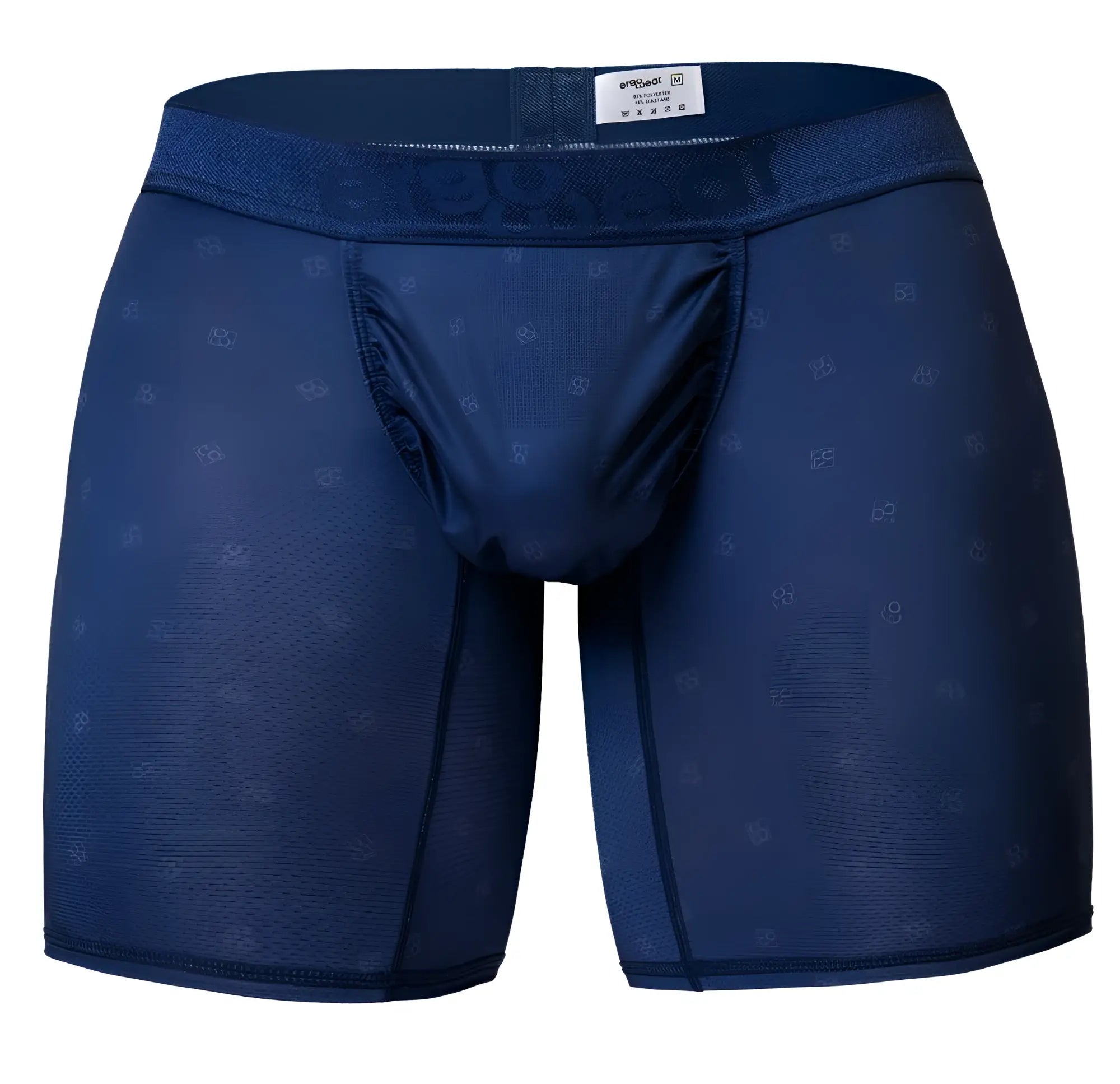 Navy blue ergowear ew1753 feel se boxer briefs with subtle pattern and reinforced seams for comfort and support