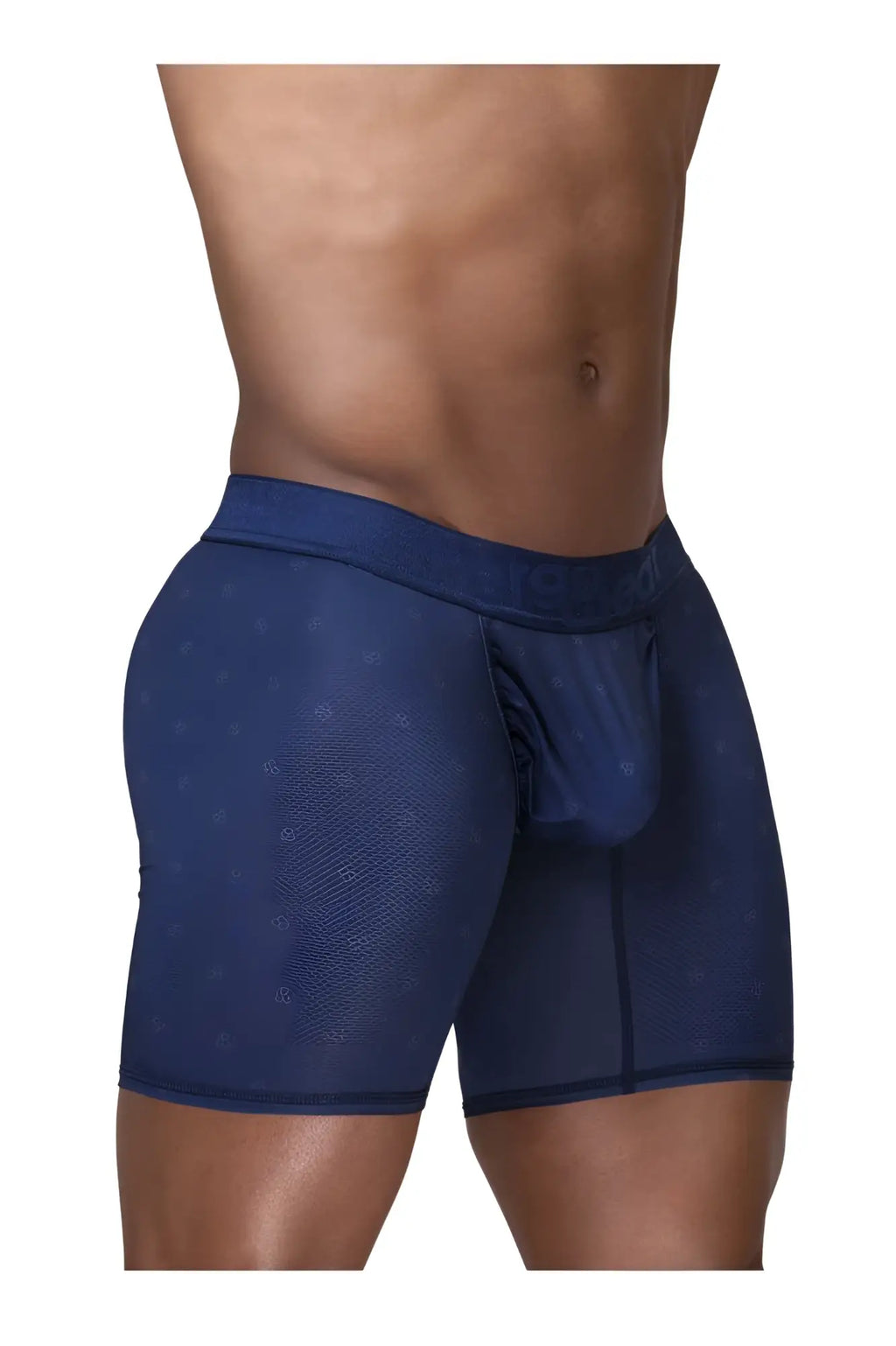Navy blue ergowear ew1753 feel se boxer briefs with mesh texture and internal pouch for comfortable support