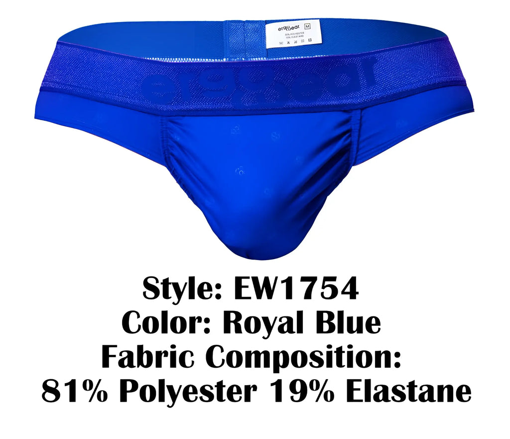 Royal blue ergo wear ew1754 feel se men’s briefs made of 81 polyester 19 elastane with textured waistband
