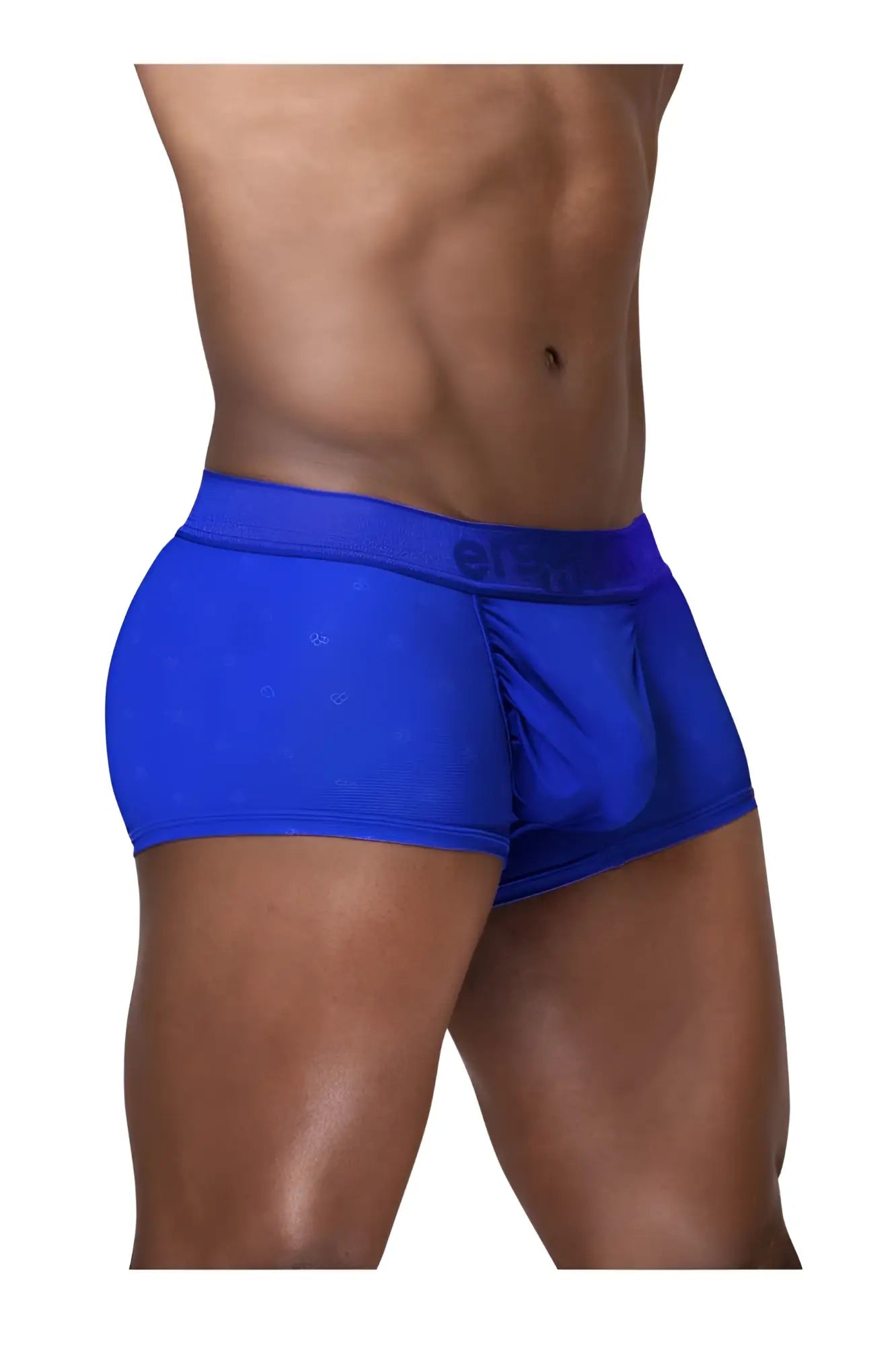 Bright blue ergoWear ew1756 feel se trunks with subtle pattern and branded elastic waistband in royal blue color