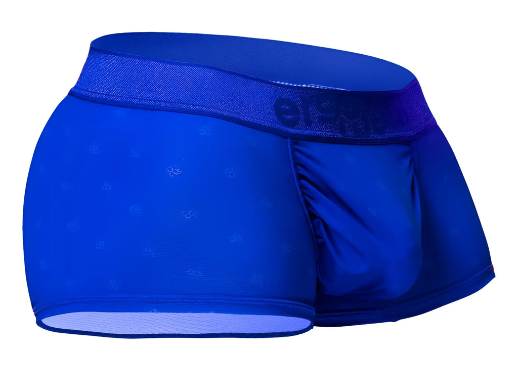 Royal blue ergoWear ew1756 feel se trunks with subtle pattern and elastic waistband men’s briefs front view
