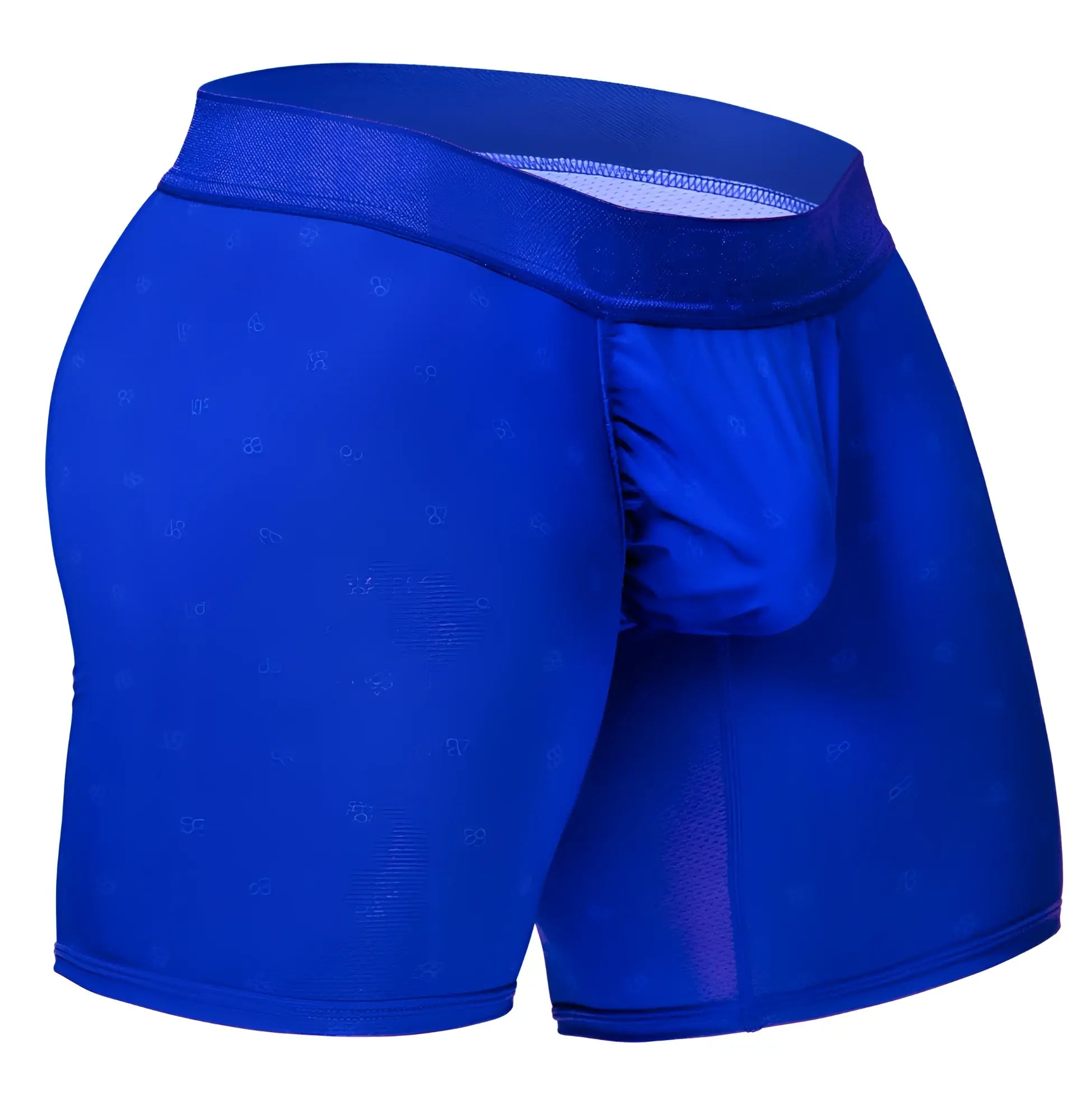 Royal blue men’s ergoWear ew1757 feel se boxer briefs with subtle pattern and stretchy supportive waistband
