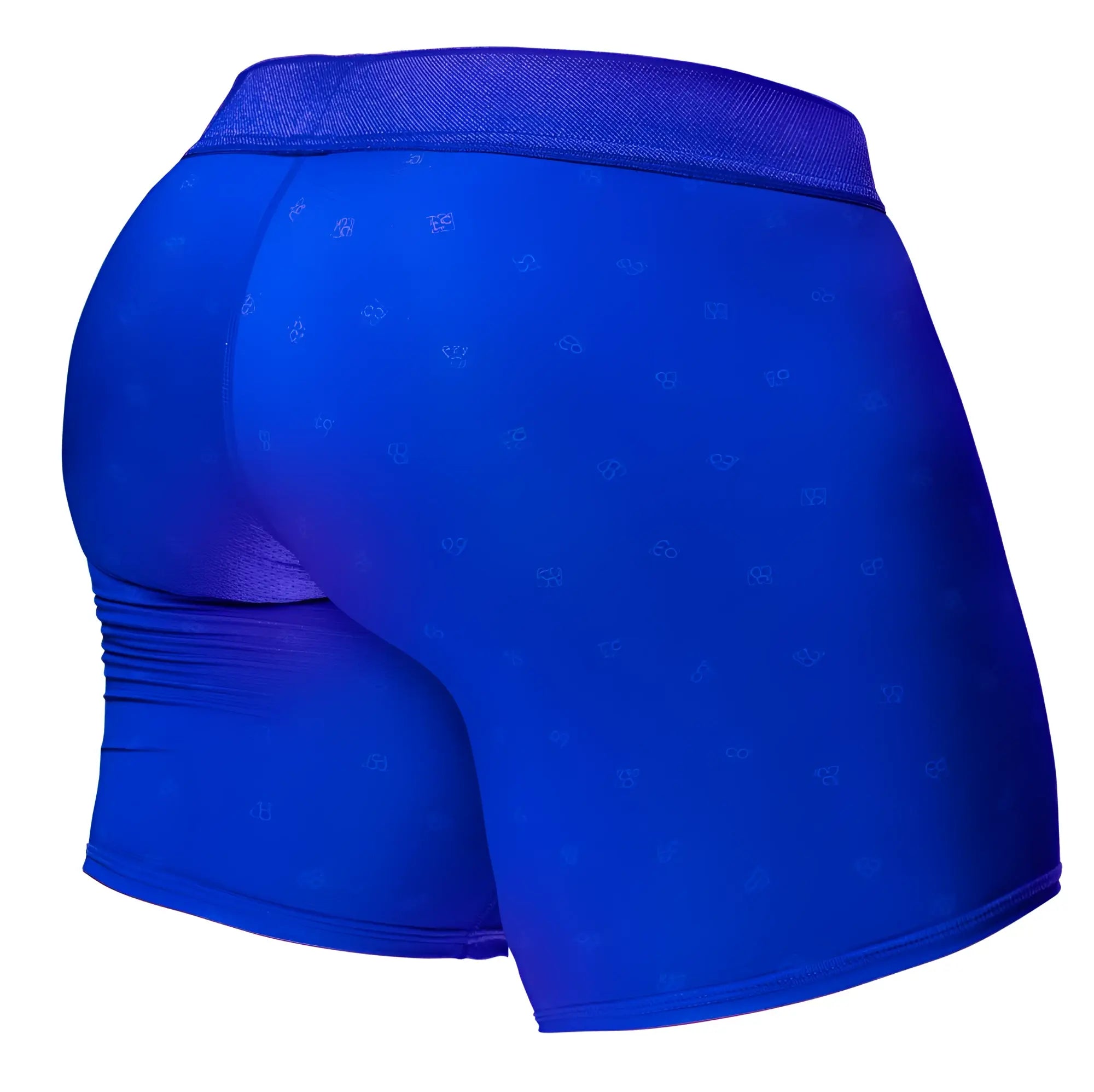 Royal blue ErgoWear EW1757 FEEL SE men’s boxer briefs with subtle pattern and elastic waistband for comfort