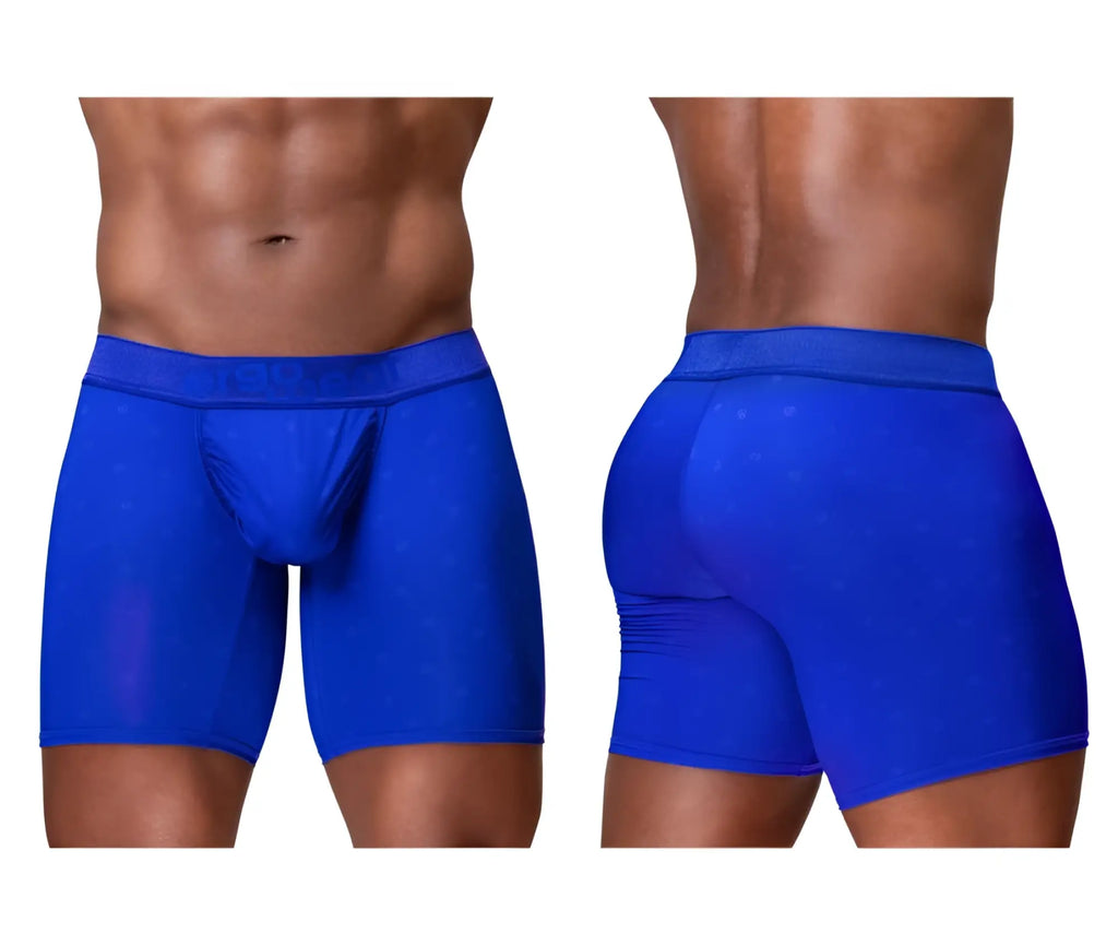 Ergowear ew1757 feel se men’s royal blue boxer briefs with subtle dotted pattern and snug form-fitting design