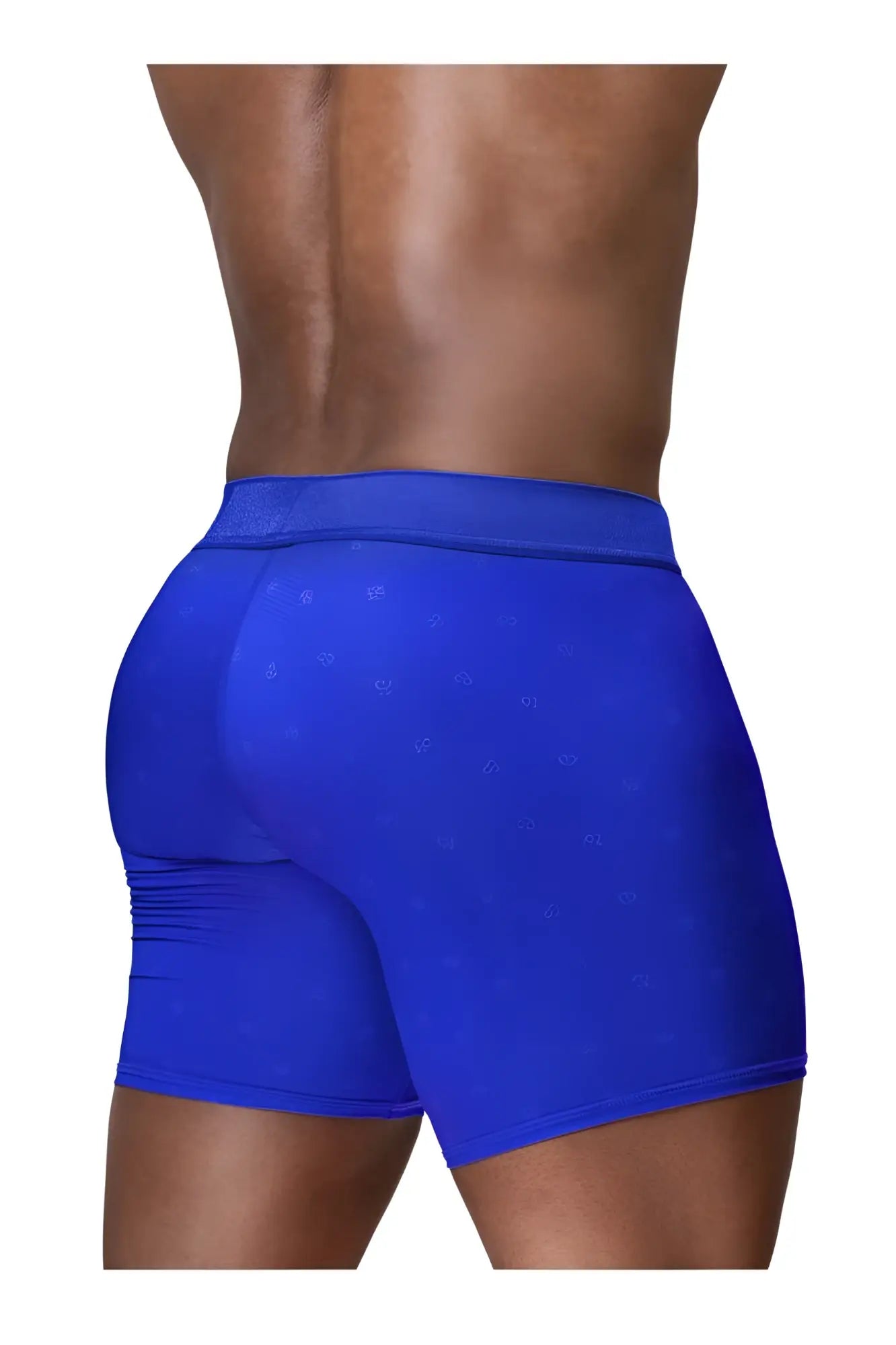 Vibrant royal blue ergoWear ew1757 feel SE men’s boxer briefs with subtle texture and elastic waistband