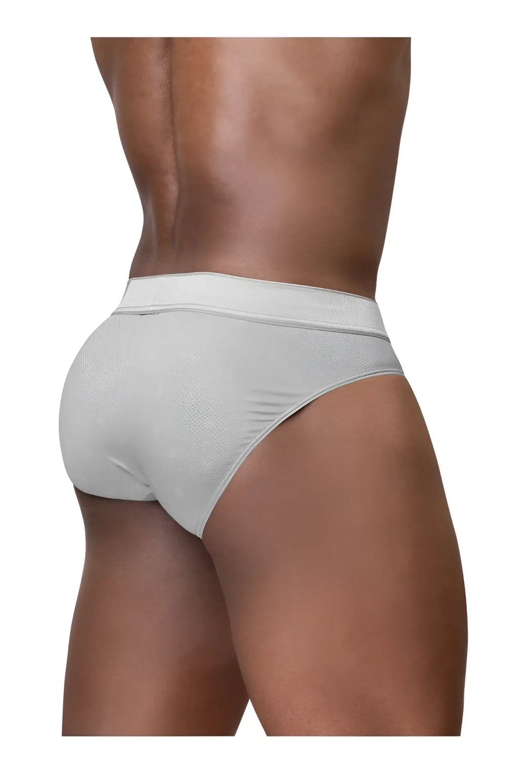 ErgoWear ew1759 feel SE briefs in silver feature light gray seamless textured fabric with a smooth waistband