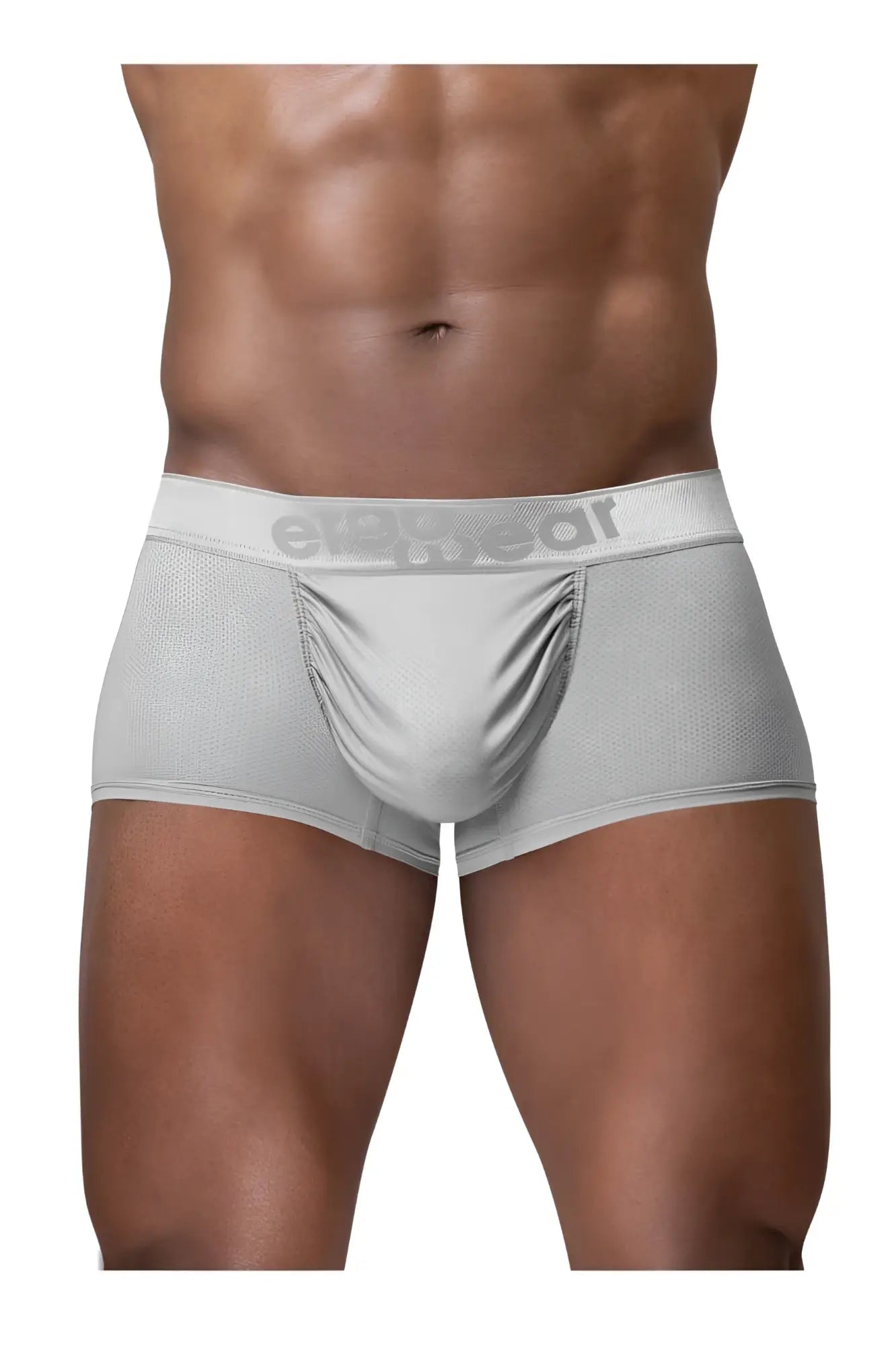 Light gray ergo wear ew1760 feel se trunks with smooth form fitting fabric and subtle waistband branding