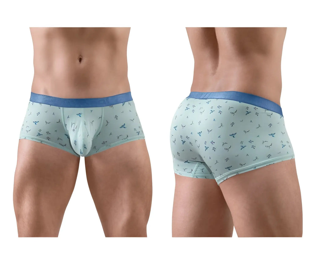 Light blue ergoWear ew1778 slk se trunks with subtle dark blue pattern and matching waistband for comfortable wear