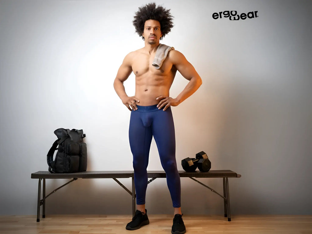 Dark blue ergo wear ew1782 max bold athletic leggings designed for performance and comfort in workouts