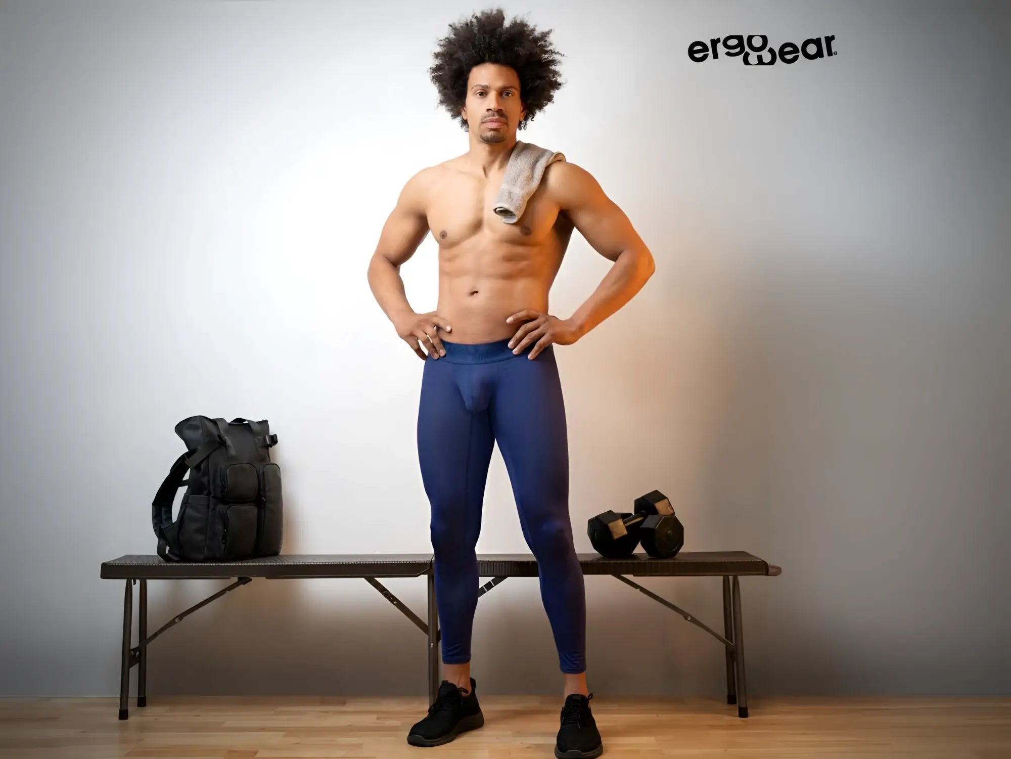 Dark blue ergo wear ew1782 max bold athletic leggings designed for performance and comfort in workouts
