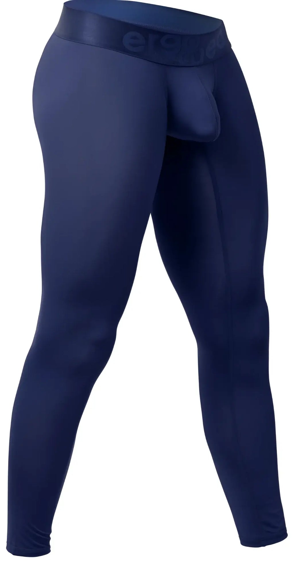 Dark navy blue ergoWear ew1782 max bold form-fitting compression tights with branded elastic waistband