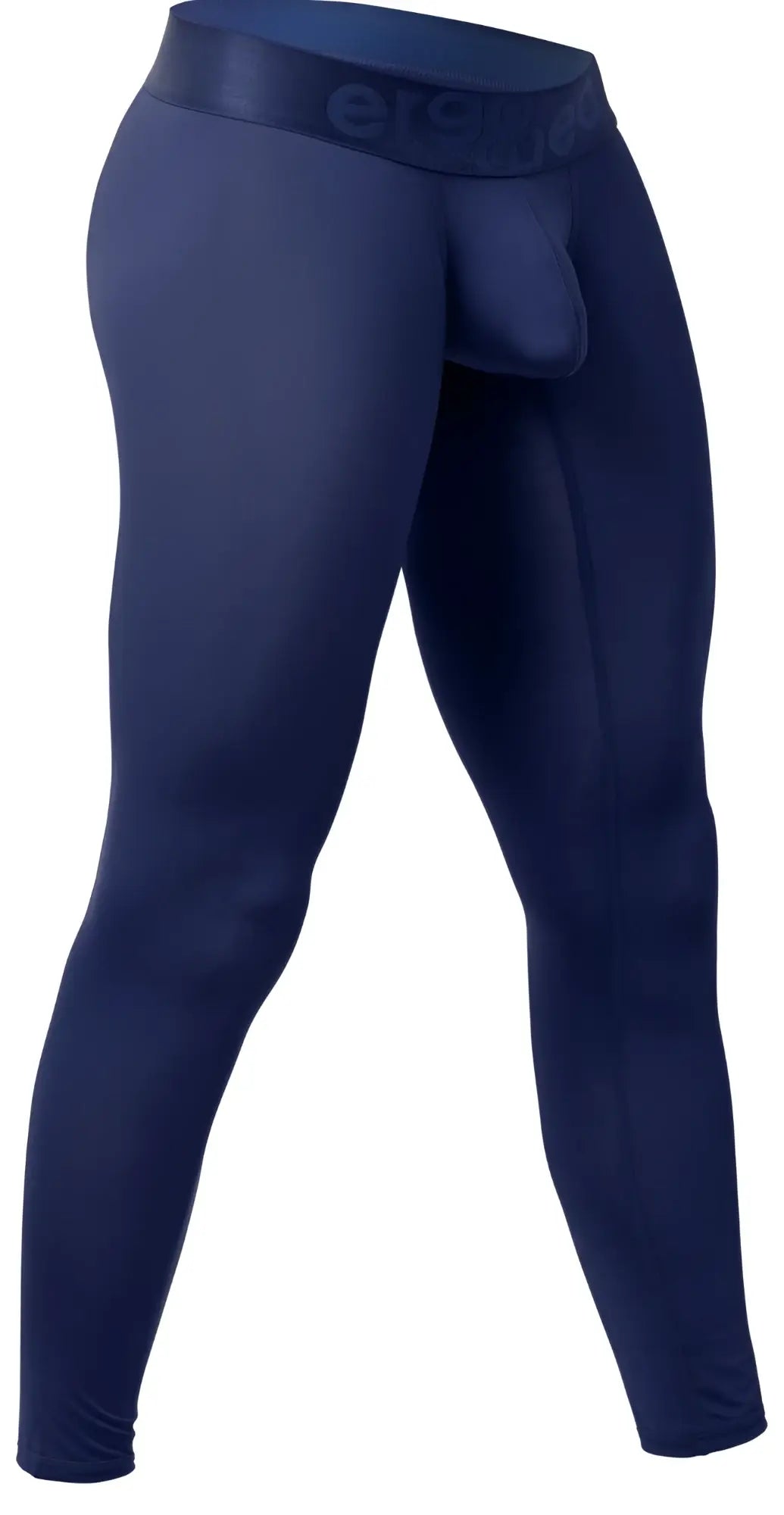 Dark navy blue ergoWear ew1782 max bold form-fitting compression tights with branded elastic waistband
