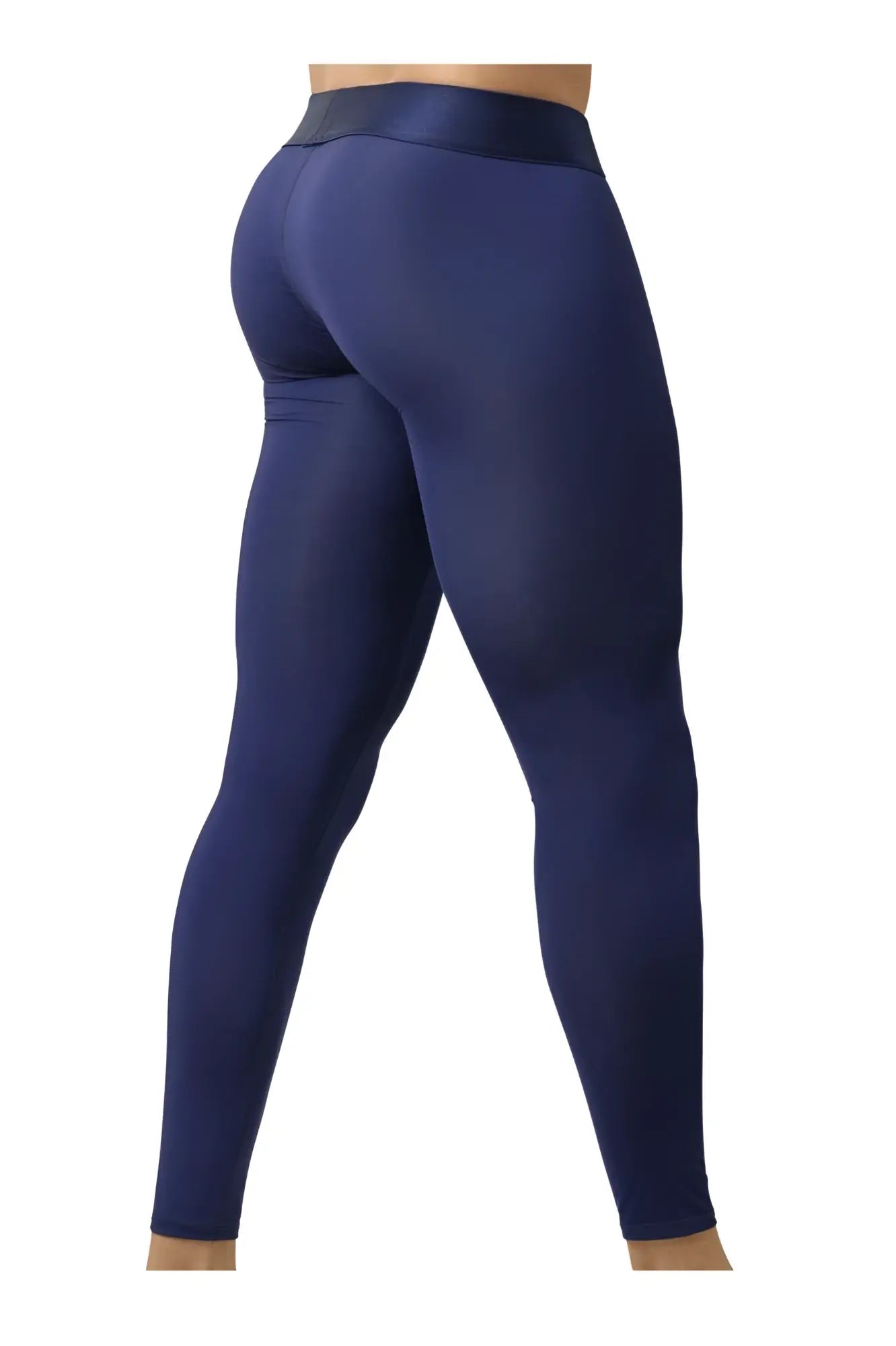 Navy blue ergoWear ew1782 max bold high-waisted leggings with smooth form-fitting stretch fabric for athletic use