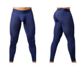 Men’s navy blue ergowear ew1782 max bold compression tights with elastic waistband and subtle branding