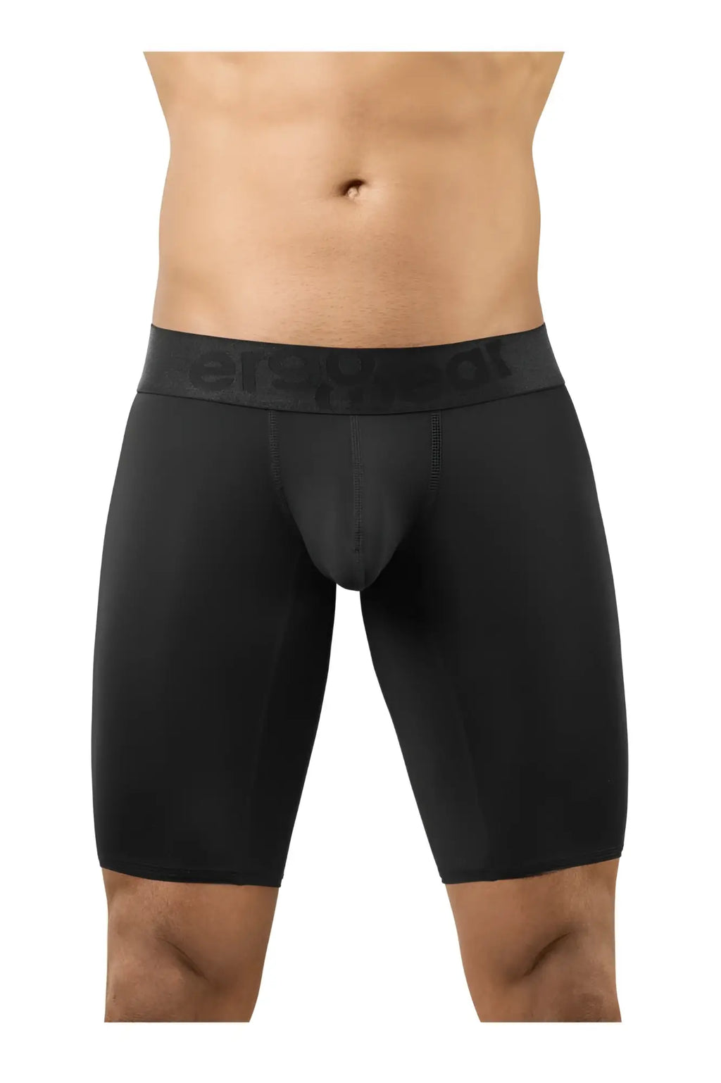 Black mens boxer briefs ergo wear ew1783 max bold with contoured design and elastic waistband color black