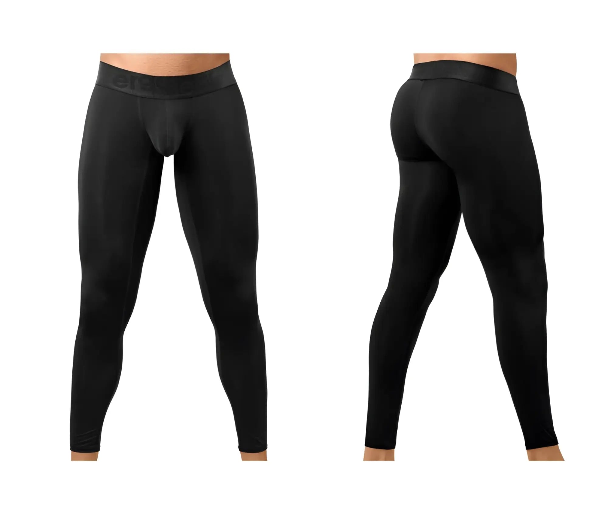 Ergowear ew1784 max bold black compression tights with smooth stretchy fabric and subtle waistband logo