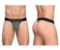 Olive green ergonomic briefs with black ergo wear logo waistband in dark green for comfortable everyday wear