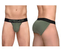 Olive green ergonomic briefs with black ergo wear waistband designed for comfort and maximum airflow