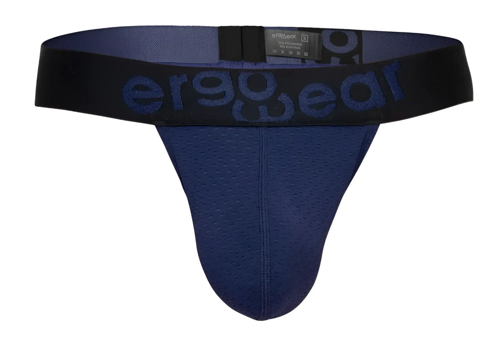 Ergowear ew1789 max flow g-string dark blue ergonomic brief with black waistband and matching dark blue logo