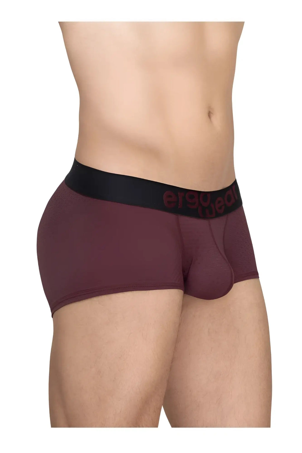 Ergowear ew1795 max flow maroon men’s briefs with black elastic waistband and red brand lettering