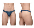 Ergo wear ew1797 x4d se thong in sea blue mesh with narrow waistband and minimal coverage for comfortable wear