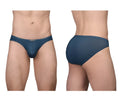 Ergowear ew1798 x4d se bikini dark blue sheer mesh briefs with smooth waistband in sea blue color