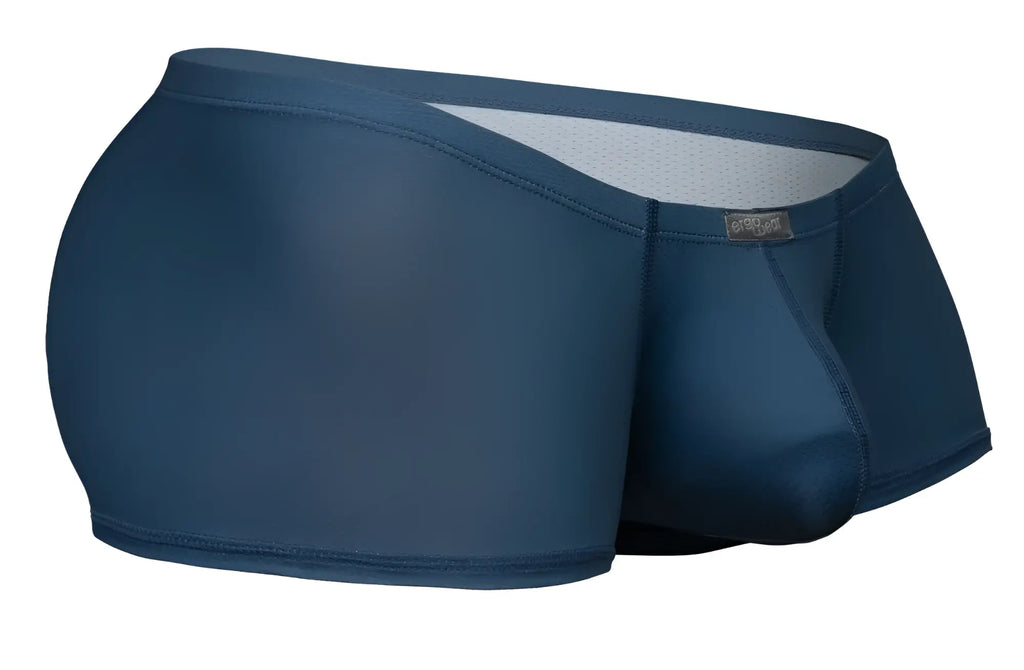 Dark blue ergo wear ew1799 x4d se trunks with smooth form-fitting fabric and subtle gray mesh waistband lining