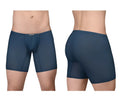 Dark blue men’s boxer briefs ergo wear ew1800 x4d se with smooth form-fitting fabric and subtle seam detailing