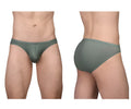 Olive green seamless briefs by ergowear model ew1802 x4d se bikini designed for comfortable everyday wear