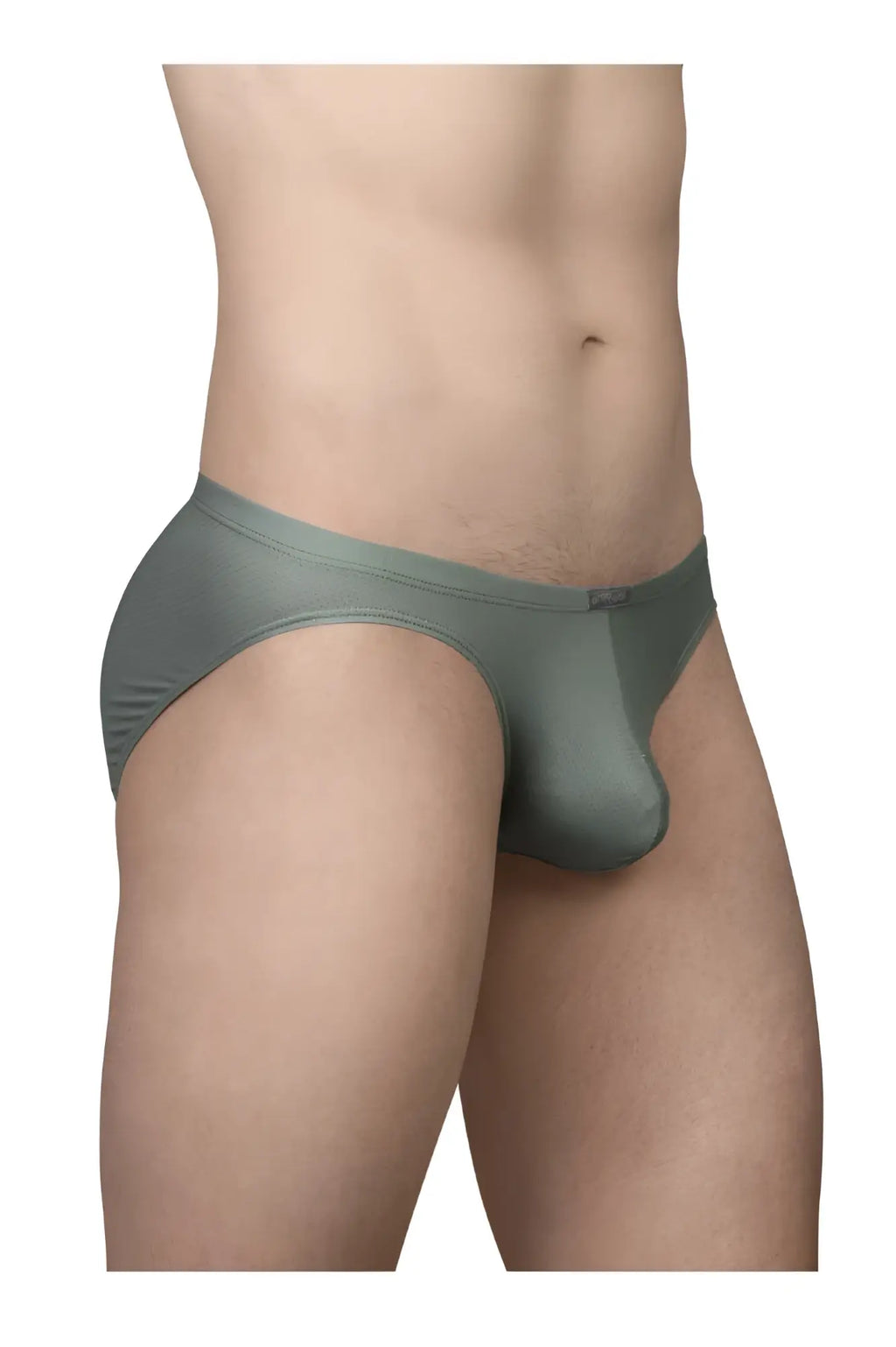 Ergowear ew1802 x4d se bikini men’s brief in olive green with smooth, form-fitting fabric and subtle waistband seam