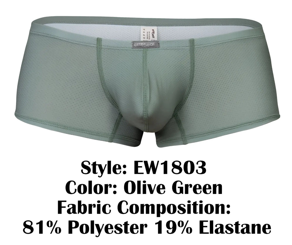 Olive green ergoWear ew1803 x4d se men’s briefs with breathable mesh made of 81 polyester 19 elastane