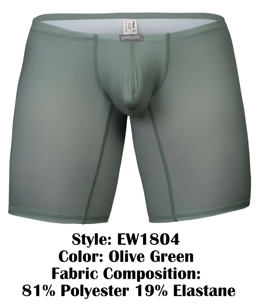 Ergowear EW1804 X4D SE olive green boxer briefs with snug fit reinforced seams made of 81 polyester 19 elastane