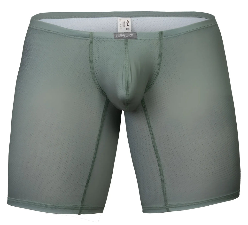 Ergowear ew1804 x4d se olive green men’s boxer briefs with mesh texture and reinforced seams front view