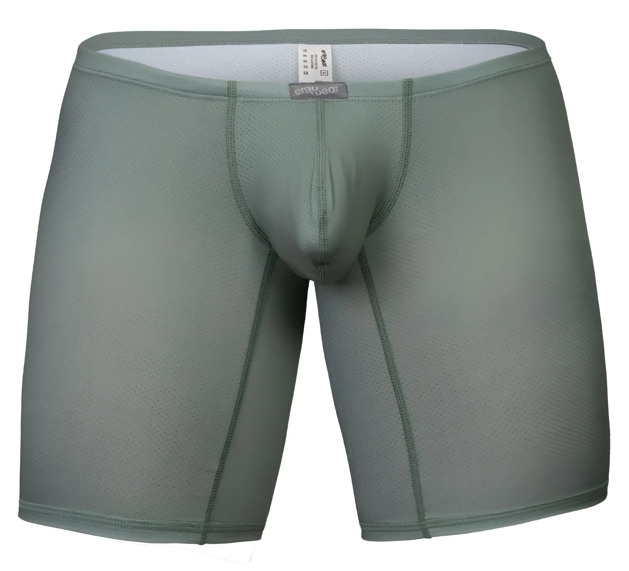Ergowear ew1804 x4d se olive green men’s boxer briefs with mesh texture and reinforced seams front view