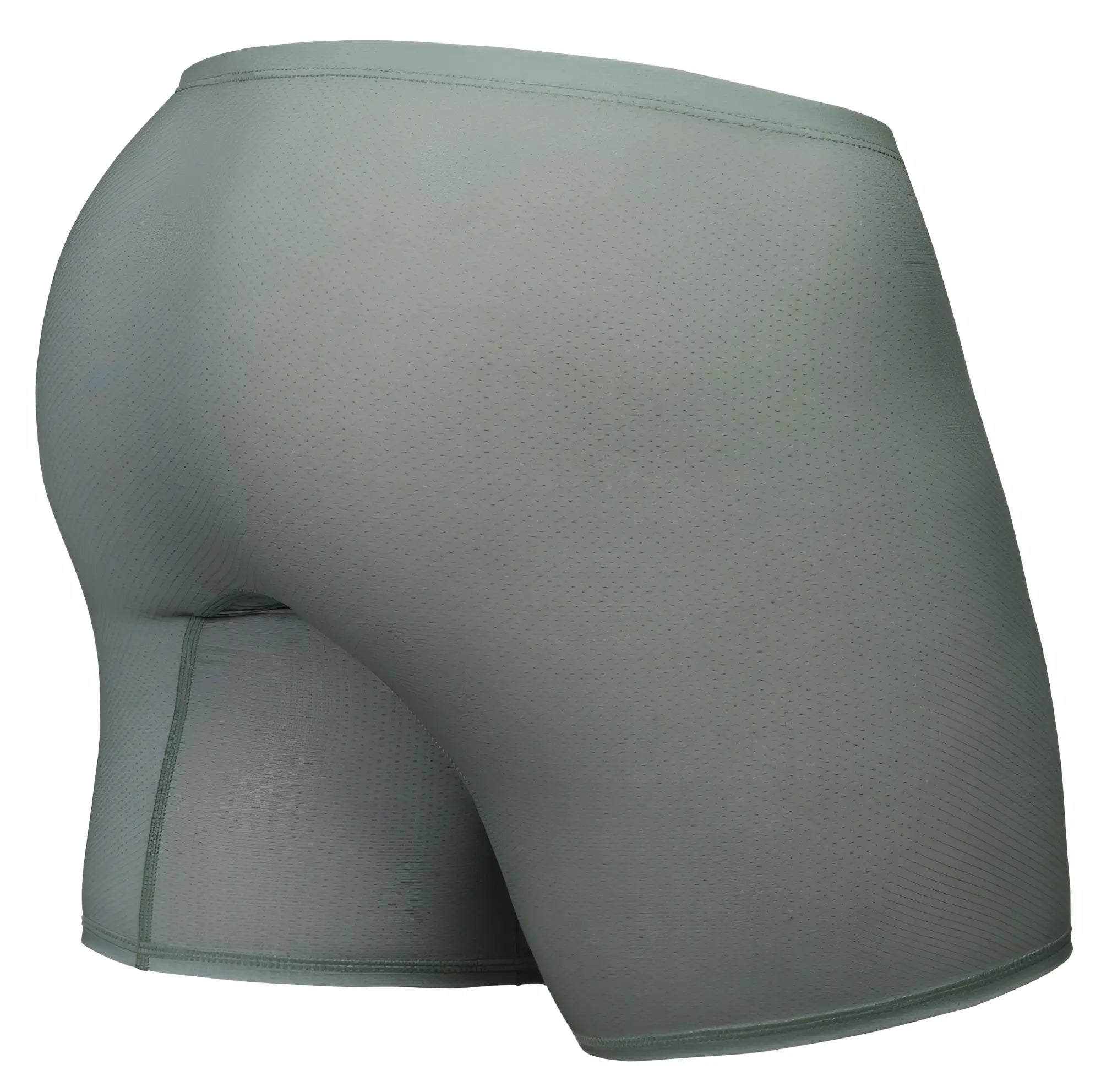 A sleek form-fitting pair of ergo wear ew1804 x4d se boxer briefs in olive green with smooth stretchy fabric and subtle seams