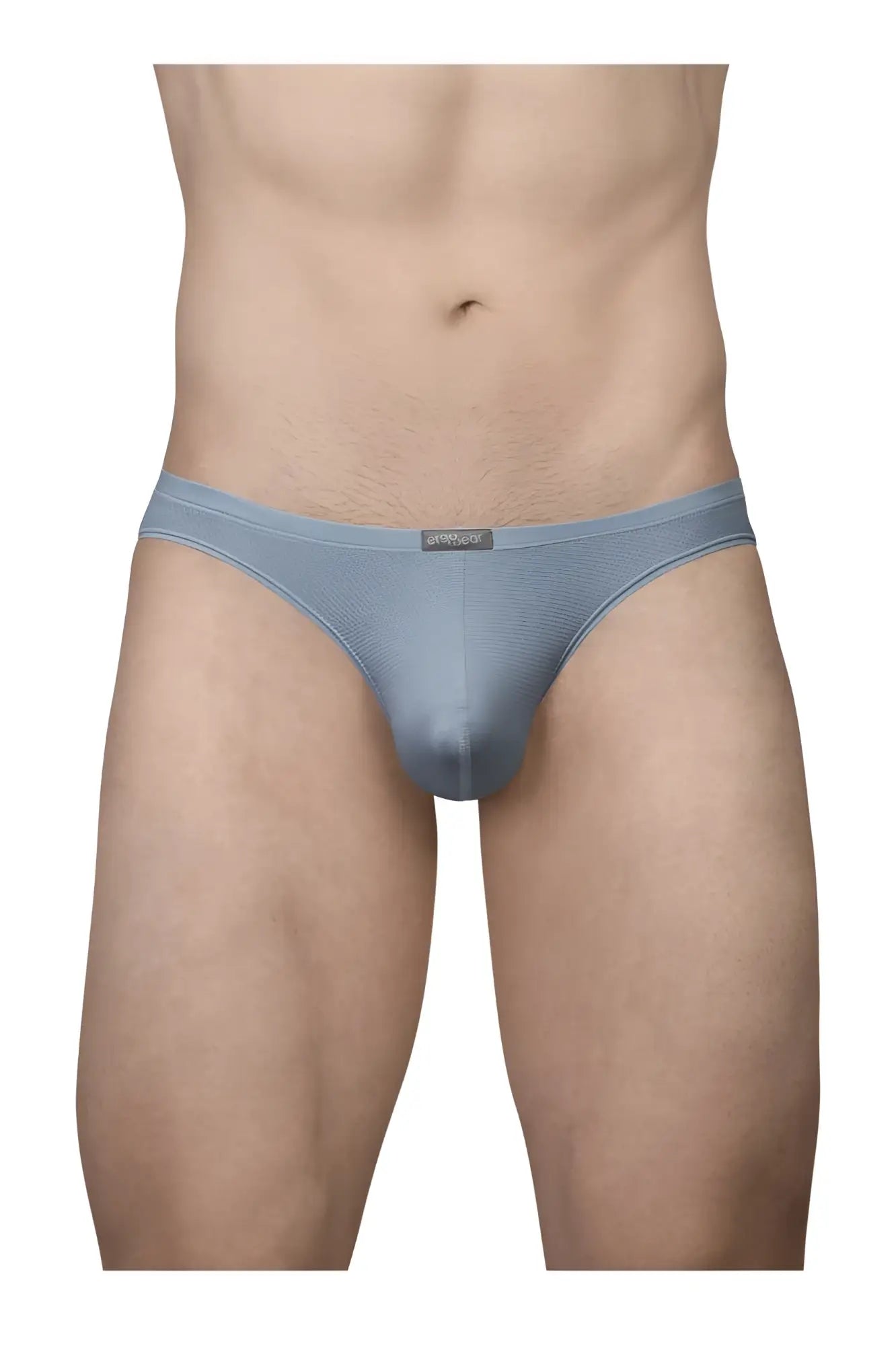 Light blue ergo wear ew1806 x4d se bikini briefs with smooth stretchy fabric and subtle brand tag at waistband
