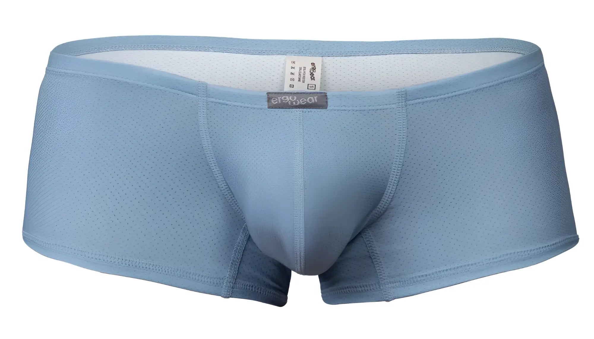 Light blue ergoWear ew1807 x4d se trunks men’s briefs with breathable mesh and branded waistband tag