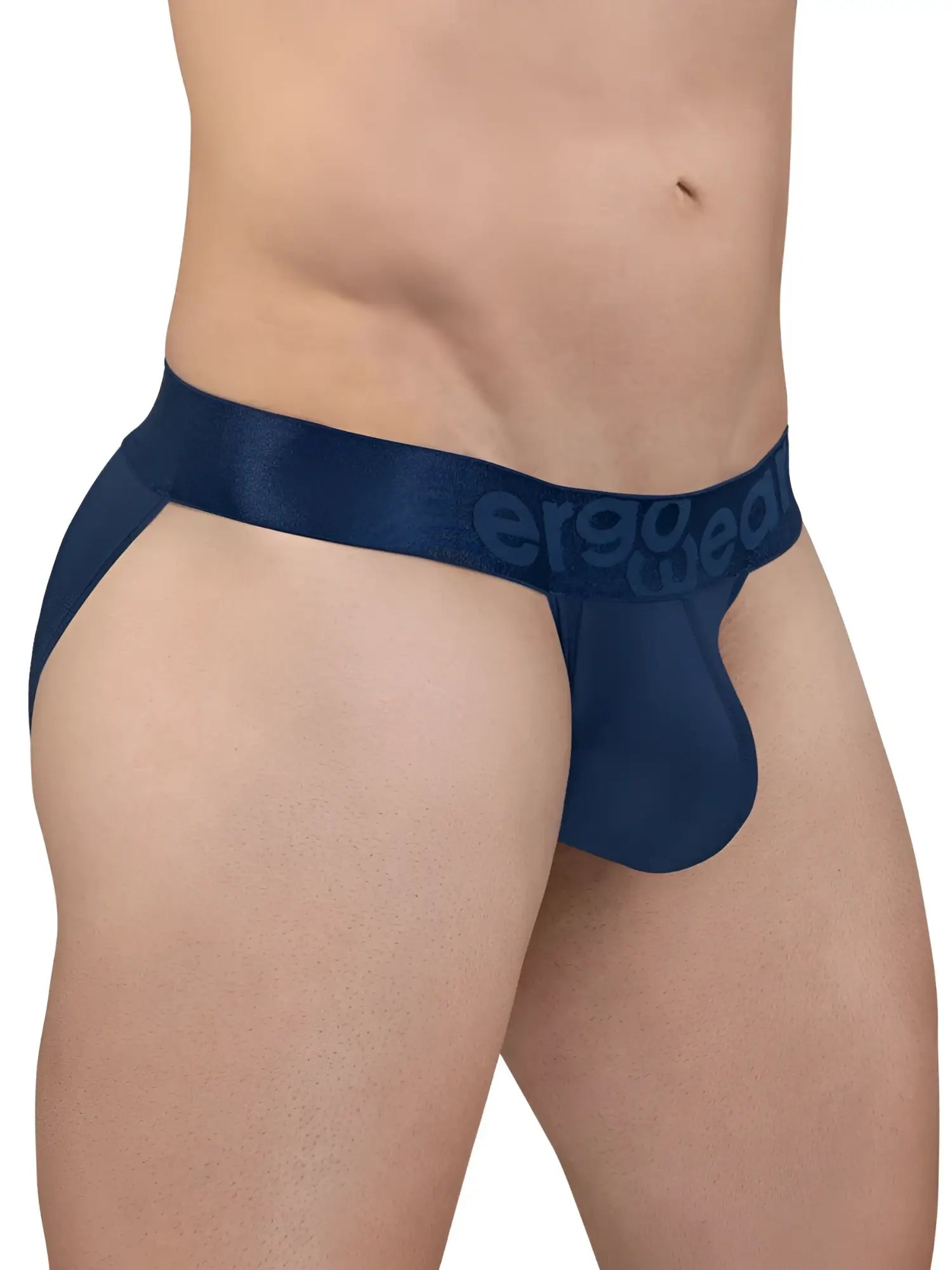 Navy blue ergoWear ew1813 max bold se bikini briefs with smooth stretchable fabric and subtle waistband logo