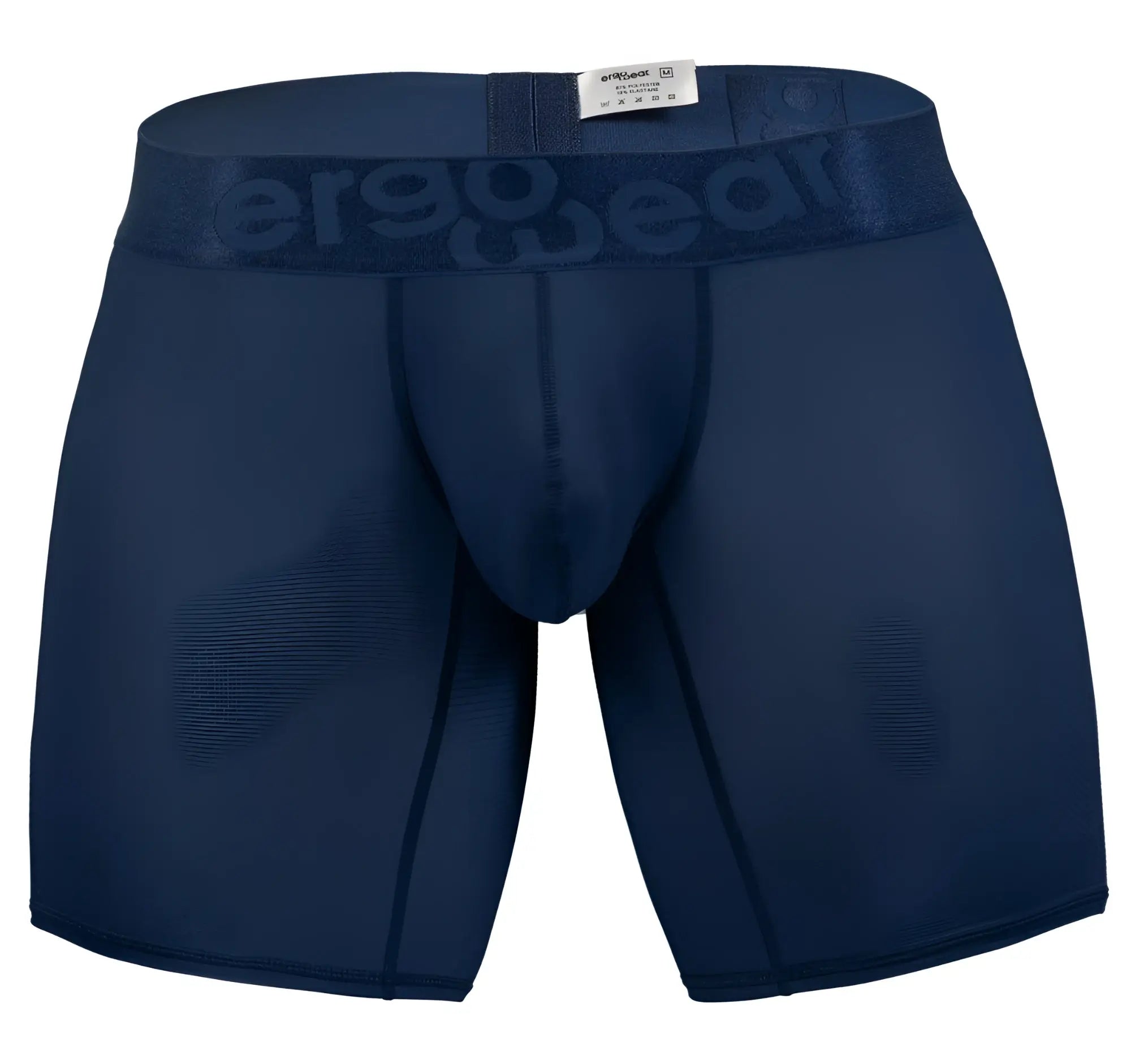 Navy blue ergo wear ew1815 max bold se ergonomic boxer briefs with embossed logo waistband for comfortable support
