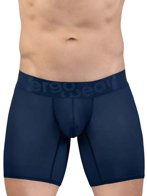 Navy blue ergo wear ew1815 max bold se men’s boxer briefs with subtle elastic waistband and aerogear logo
